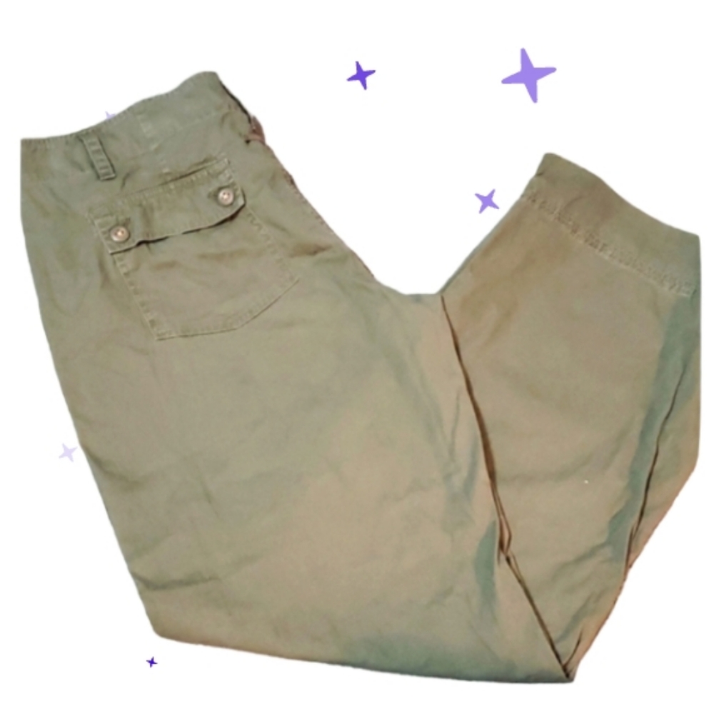 Vintage Cotton army green pants, route 66 13/14